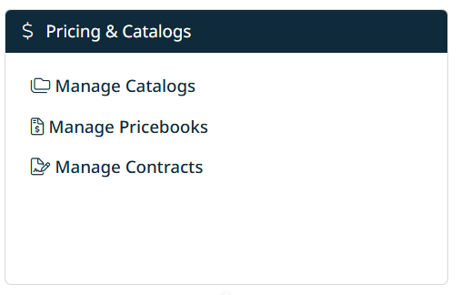 Pricing and Catalogs